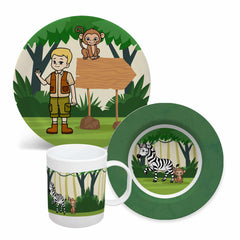 Alde Kid Zoologist Set (BPA-Free, Non-Toxic, Dishwasher & Microwave Safe)